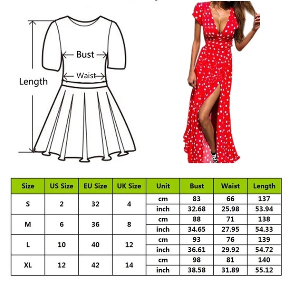 NWT Polka Dot Bohemian Summer Maxi Split Dress - Picture 11 of 11